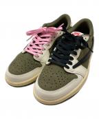 NIKE×Travis Scottナイキ×トラヴィススコット）の古着「AIR JORDAN 1 LOW OG SP」｜オリーブ