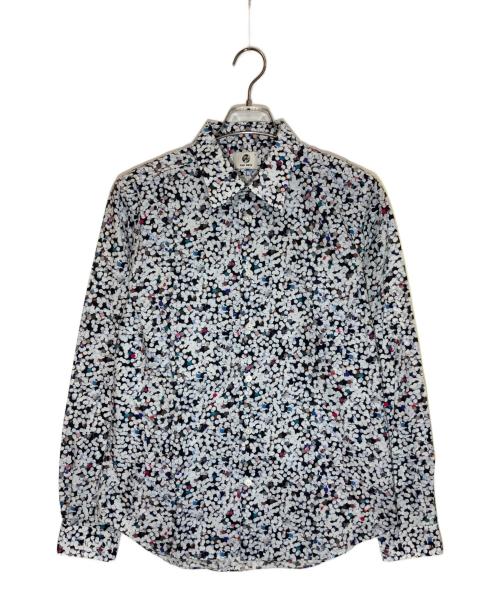 PS Paul Smith（ＰＳポールスミス）PS Paul Smith (ＰＳポールスミス) PAPER DOT PRINT SHIRTS ホワイト サイズ:Lの古着・服飾アイテム