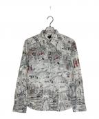 PS Paul SmithＰＳポールスミス）の古着「GLOBAL SKETCHBOOK PRINT SHIRT」｜アイボリー