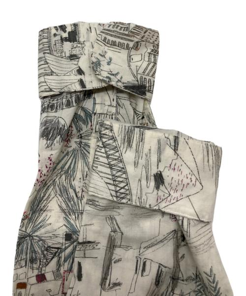 PS Paul Smith（ＰＳポールスミス）PS Paul Smith (ＰＳポールスミス) GLOBAL SKETCHBOOK PRINT SHIRT アイボリー サイズ:Lの古着・服飾アイテム