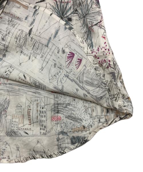 PS Paul Smith（ＰＳポールスミス）PS Paul Smith (ＰＳポールスミス) GLOBAL SKETCHBOOK PRINT SHIRT アイボリー サイズ:Lの古着・服飾アイテム