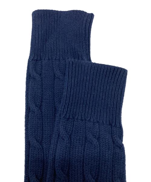 POLO RALPH LAUREN（ポロ・ラルフローレン）POLO RALPH LAUREN (ポロ・ラルフローレン) コットンケーブルニットカーディガン ネイビー サイズ:Ⅿの古着・服飾アイテム
