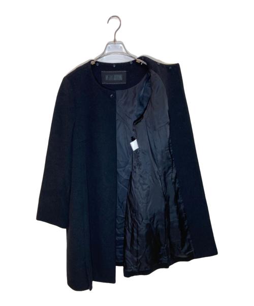 TO BE CHIC（トゥービーシック）TO BE CHIC (トゥービーシック) アンゴラウールコート ブラック サイズ:46の古着・服飾アイテム