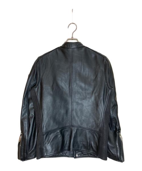 DIESEL（ディーゼル）DIESEL (ディーゼル) ラムレザーシングルライダースジャケット ブラック サイズ:XSの古着・服飾アイテム