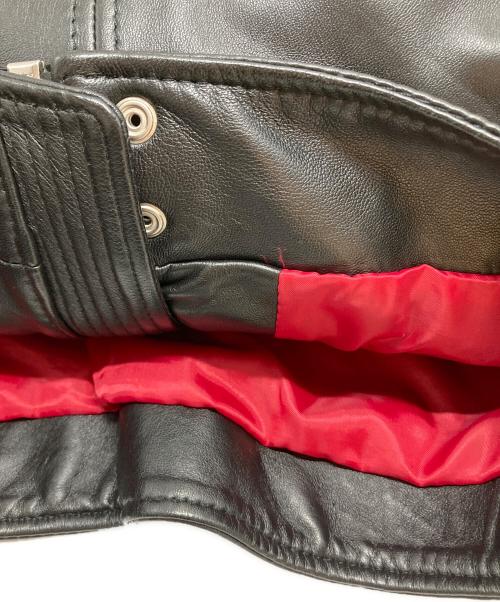 DIESEL（ディーゼル）DIESEL (ディーゼル) ラムレザーシングルライダースジャケット ブラック サイズ:XSの古着・服飾アイテム
