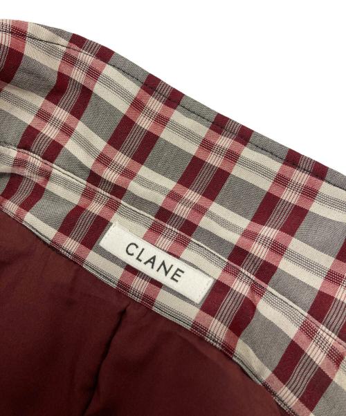 CLANE（クラネ）CLANE (クラネ) UP POCKET CHECK SHIRT ONEPIECE グレー×レッド サイズ:1の古着・服飾アイテム