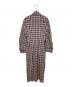 CLANE (クラネ) UP POCKET CHECK SHIRT ONEPIECE グレー×レッド サイズ:1：10000円