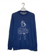 Hysteric Glamourヒステリックグラマー）の古着「VIXEN GIRLジャカードセーター」｜ネイビー