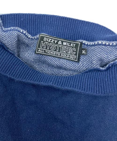 Hysteric Glamour（ヒステリックグラマー）Hysteric Glamour (ヒステリックグラマー) VIXEN GIRLジャカードセーター ネイビー サイズ:XLの古着・服飾アイテム