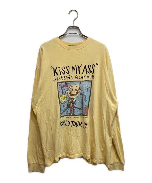 Hysteric Glamour（ヒステリックグラマー）Hysteric Glamour (ヒステリックグラマー) KISS MY ASS Tシャツ イエロー サイズ:XLの古着・服飾アイテム
