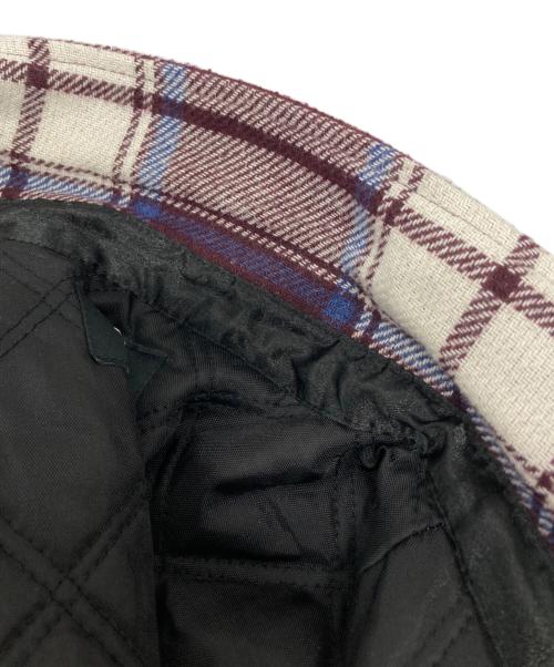 stussy（ステューシー）stussy (ステューシー) Max Plaid Quilted Shirt ボルドー×ホワイト サイズ:Lの古着・服飾アイテム