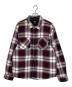 stussy（ステューシー）の古着「Max Plaid Quilted Shirt」｜ボルドー×ホワイト