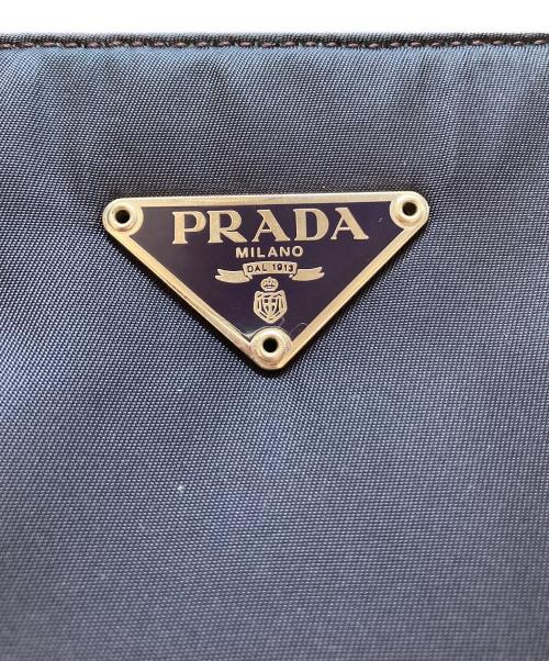 PRADA（プラダ）PRADA (プラダ) トライアングルロゴナイロンハンドバッグ ネイビー サイズ:-の古着・服飾アイテム