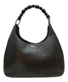 Christian Dior（クリスチャン ディオール）の古着「PEARL MALICE LEATHER HOBO」｜ブラック