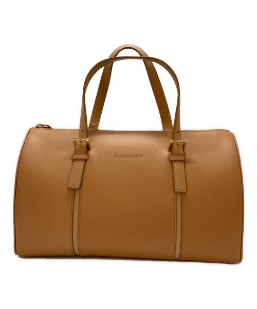 BURBERRY（バーバリー）BURBERRY (バーバリー) 裏地ノバチェックレザーミニボストンバッグ ベージュの古着・服飾アイテム