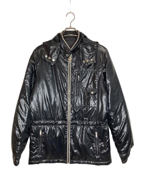 GUCCI（グッチ）GUCCI (グッチ) 裏地GG柄フーデッドジャケット ブラック サイズ:46の古着・服飾アイテム