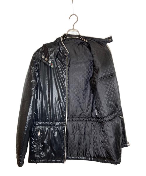 GUCCI（グッチ）GUCCI (グッチ) 裏地GG柄フーデッドジャケット ブラック サイズ:46の古着・服飾アイテム