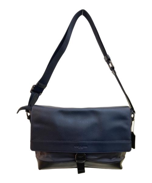 COACH（コーチ）COACH (コーチ) メッセンジャーバッグ グレー×ネイビー サイズ:-の古着・服飾アイテム