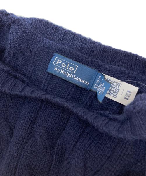POLO RALPH LAUREN（ポロ・ラルフローレン）POLO RALPH LAUREN (ポロ・ラルフローレン) ハイブリッドケーブルセータードレス ネイビー サイズ:S 未使用品の古着・服飾アイテム