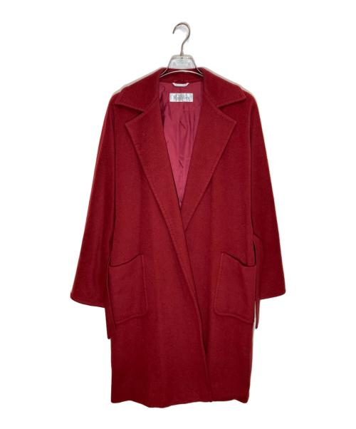 MaxMara（マックスマーラ）MaxMara (マックスマーラ) ベルト付キャメルコート レッド サイズ:SIZE J42の古着・服飾アイテム