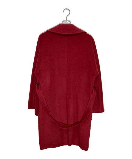 MaxMara（マックスマーラ）MaxMara (マックスマーラ) ベルト付キャメルコート レッド サイズ:SIZE J42の古着・服飾アイテム