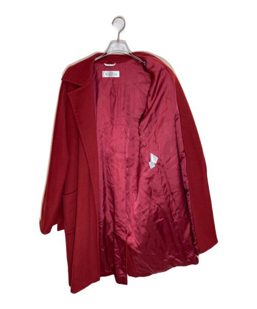 MaxMara（マックスマーラ）MaxMara (マックスマーラ) ベルト付キャメルコート レッド サイズ:SIZE J42の古着・服飾アイテム