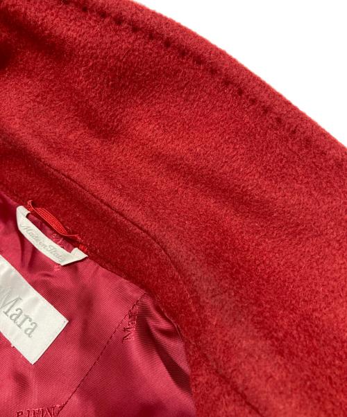 MaxMara（マックスマーラ）MaxMara (マックスマーラ) ベルト付キャメルコート レッド サイズ:SIZE J42の古着・服飾アイテム