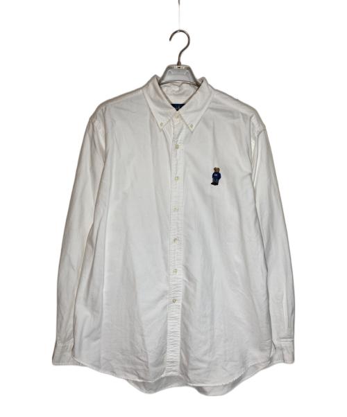 POLO RALPH LAUREN（ポロ・ラルフローレン）POLO RALPH LAUREN (ポロ・ラルフローレン) ポロベアオックスフォードシャツ ホワイト サイズ:XLの古着・服飾アイテム