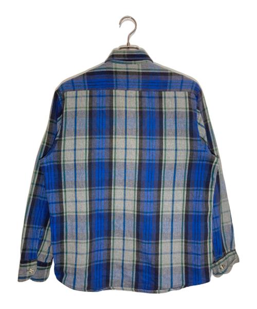 FIVE BROTHER（ファイブブラザー）FIVE BROTHER (ファイブブラザー) チェックネルシャツ ブルー×グレー サイズ:Ⅿの古着・服飾アイテム