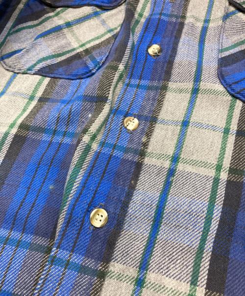 FIVE BROTHER（ファイブブラザー）FIVE BROTHER (ファイブブラザー) チェックネルシャツ ブルー×グレー サイズ:Ⅿの古着・服飾アイテム