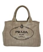 PRADAプラダ）の古着「カナパ2WAYデニムトートバッグ」｜グレー
