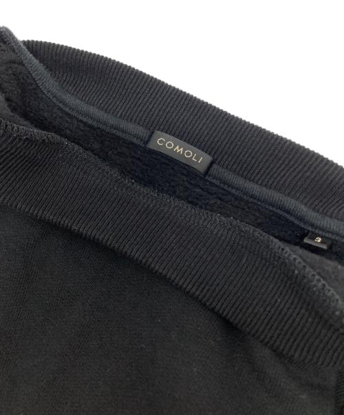 COMOLI（コモリ）COMOLI (コモリ) コットン裏毛 クルーネックスウェット ブラック サイズ:3の古着・服飾アイテム