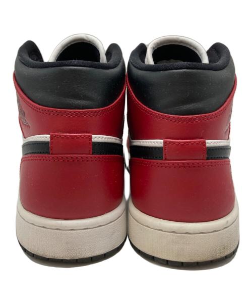 NIKE（ナイキ）NIKE (ナイキ) AIR JORDAN 1 MID レッド×ホワイト サイズ:SIZE 27cmの古着・服飾アイテム