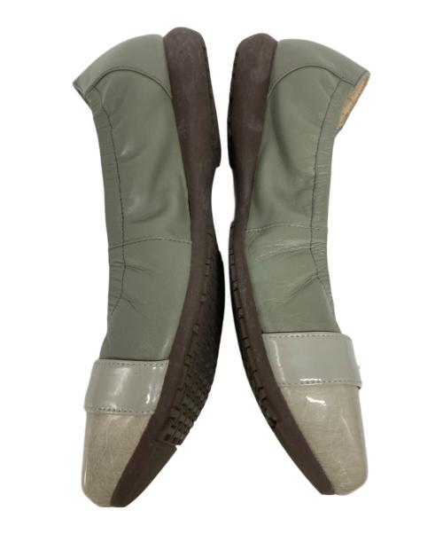 卑弥呼（ヒミコ）卑弥呼 (ヒミコ) 撥水レザーバックルスニーカーパンプス グリーン サイズ:SIZE 23.5cmの古着・服飾アイテム