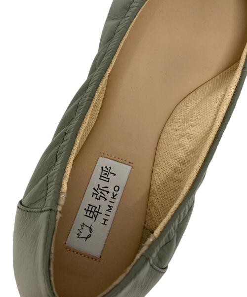卑弥呼（ヒミコ）卑弥呼 (ヒミコ) 撥水レザーバックルスニーカーパンプス グリーン サイズ:SIZE 23.5cmの古着・服飾アイテム