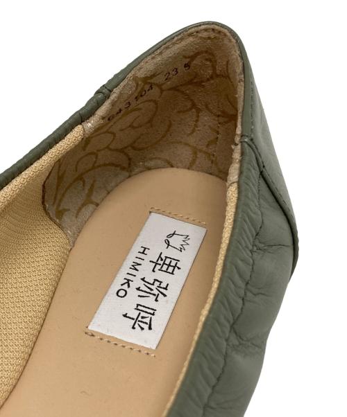 卑弥呼（ヒミコ）卑弥呼 (ヒミコ) 撥水レザーバックルスニーカーパンプス グリーン サイズ:SIZE 23.5cmの古着・服飾アイテム
