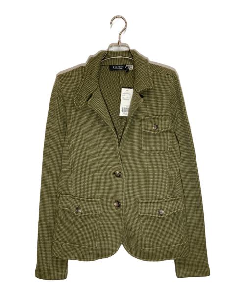 LAUREN RALPH LAUREN（ローレン ラルフ ローレン）LAUREN RALPH LAUREN (ローレン ラルフ ローレン) COTTON JUMPER BLAZER グリーン サイズ:Ⅿ 未使用品の古着・服飾アイテム