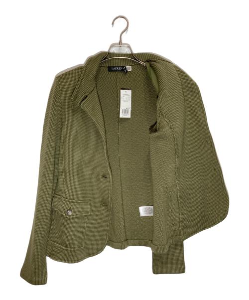 LAUREN RALPH LAUREN（ローレン ラルフ ローレン）LAUREN RALPH LAUREN (ローレン ラルフ ローレン) COTTON JUMPER BLAZER グリーン サイズ:Ⅿ 未使用品の古着・服飾アイテム