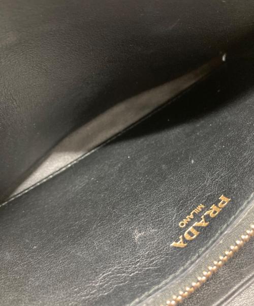 PRADA（プラダ）PRADA (プラダ) キルティング長財布 ブラック サイズ:-の古着・服飾アイテム