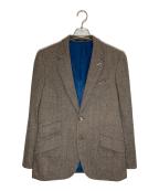 PAUL SMITHポールスミス）の古着「ヘリンボーンウールテーラードジャケット」｜ブラウン