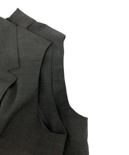 Louren（ローレン）Louren (ローレン) tailored wrap all-in-one グレー サイズ:Sの古着・服飾アイテム