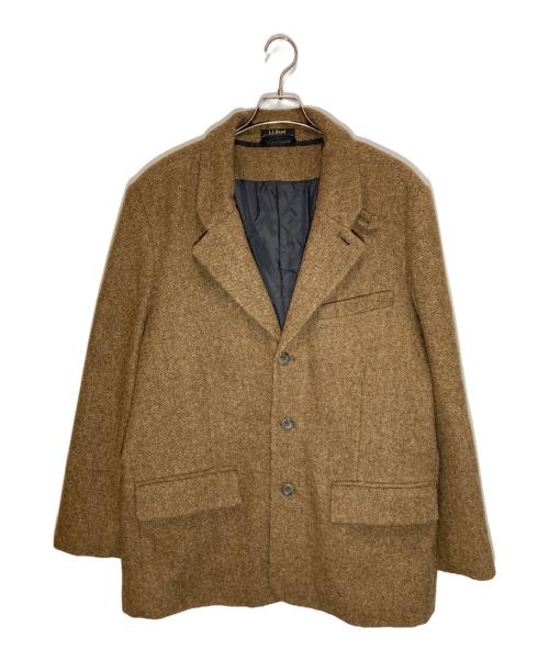 L.L.Bean（エルエルビーン）L.L.Bean (エルエルビーン) ヘリンボーンウールテーラードジャケット ブラウン サイズ:42の古着・服飾アイテム