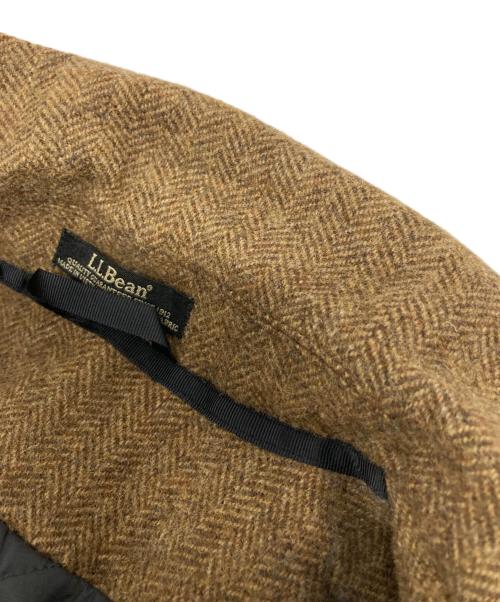 L.L.Bean（エルエルビーン）L.L.Bean (エルエルビーン) ヘリンボーンウールテーラードジャケット ブラウン サイズ:42の古着・服飾アイテム