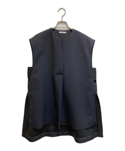 LE PHIL（ル フィル）LE PHIL (ル フィル) マトラッセトリプルクロスジレブラウス ネイビー サイズ:Freeの古着・服飾アイテム