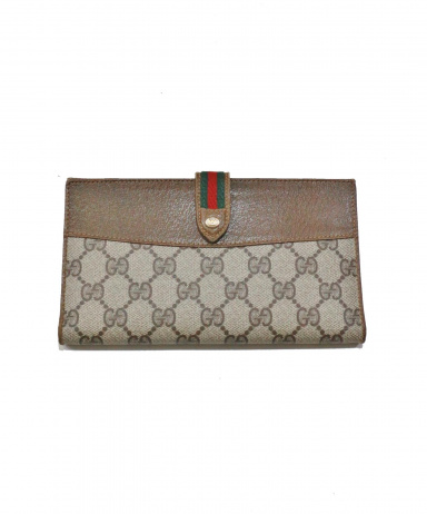 中古・古着通販】GUCCI (グッチ) 長財布 ブラウン GG 90403108