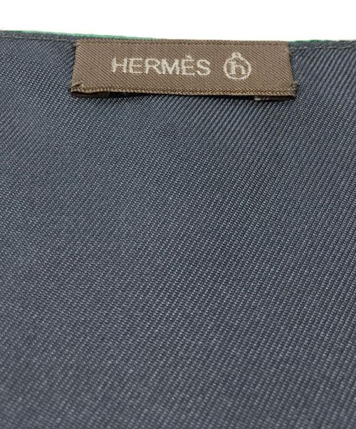 HERMES（エルメス）HERMES (エルメス) シルクポンチョ レッド×グリーン サイズ:記載なしの古着・服飾アイテム