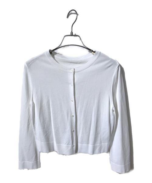 FOXEY（フォクシー）FOXEY (フォクシー) Upper Standard Cardigan/アッパースタンダードカーディガン ホワイト サイズ:38の古着・服飾アイテム