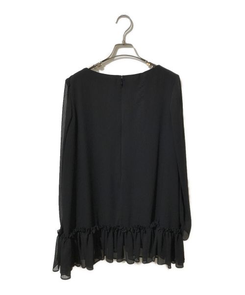 ADEAM（アディアム）ADEAM (アディアム) LONG SLEEVE PLISSE TOP ブラックの古着・服飾アイテム