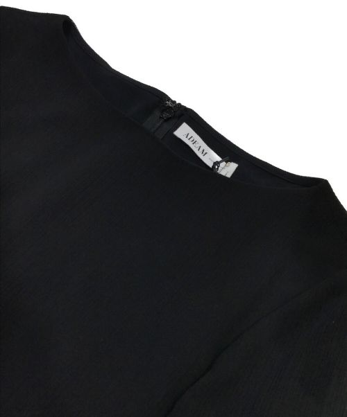 ADEAM（アディアム）ADEAM (アディアム) LONG SLEEVE PLISSE TOP ブラックの古着・服飾アイテム