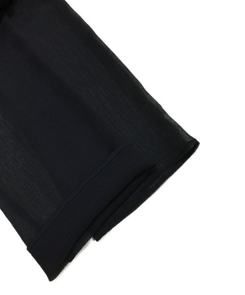 ADEAM（アディアム）ADEAM (アディアム) LONG SLEEVE PLISSE TOP ブラックの古着・服飾アイテム